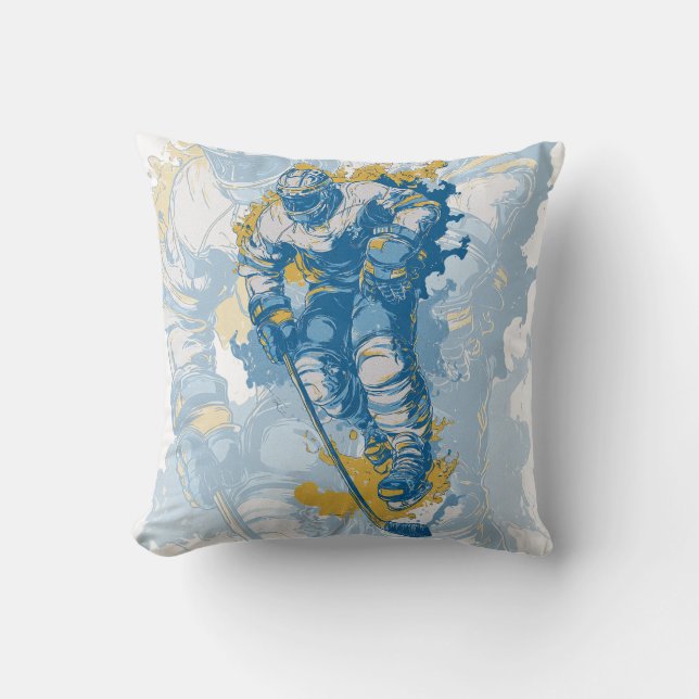 Almofada Bold Ice Hockey Mascot Winter Sports (Frente)