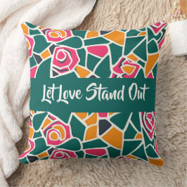 Almofada Bold Outline Rose Love - Let love stand out