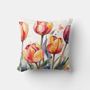 Almofada Bold Tulip Blooms Colorida Moderna