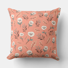 Almofada Bold White Poppies on Red