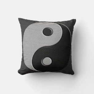 Almofada Bold Yin Yang no estilo de Impressão de fibra de c