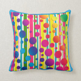 Almofada [Bolhas Beatnik] Bolinhas Retrospectiva Azul