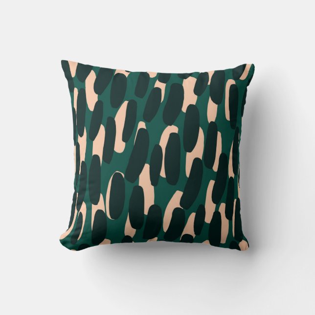 Almofada Bolhas de tinta, desenhadas à mão, brilhantes sem  (Frente)