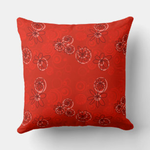 Almofada Bolhas Florais de Mazipoodles - Vermelho