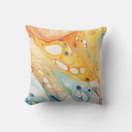 Almofada Bolhas líquidas de abstrato a cores