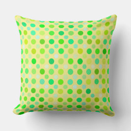 Almofada bolinhas amarelas e verdes