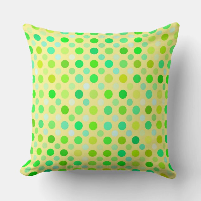 Almofada bolinhas amarelas e verdes (Frente)