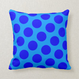 Almofada Bolinhas Azul Brilhante Moderna