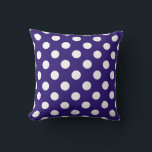 Almofada Bolinhas brancas em azul escuro<br><div class="desc">Bolinhas brancas em azul escuro</div>