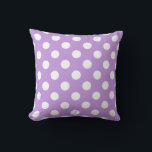 Almofada Bolinhas brancas em lilás<br><div class="desc">Bolinhas brancas em lilás</div>