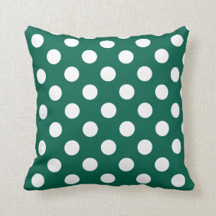 Almofada Bolinhas brancas em verde sage