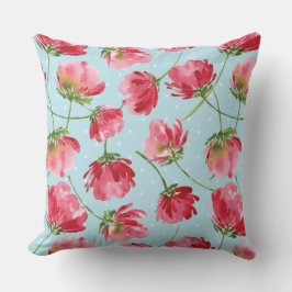 Almofada Bolinhas De Florestas De Cor Vermelha Da Crimson