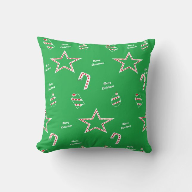 Almofada Bolinhas Green Dual PatternThrowPillows (Frente)