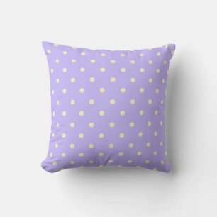 Almofada Bolinhas, & pontos lavanda e amarelo