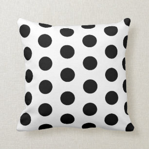 Almofada Bolinhas pretas chic no Travesseiro decorativo bra