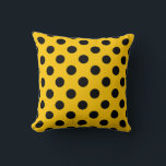 Almofada Bolinhas pretas em amarelo<br><div class="desc">Bolinhas pretas em amarelo</div>