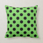 Almofada Bolinhas pretas no verde limão<br><div class="desc">Bolinhas pretas no verde limão</div>