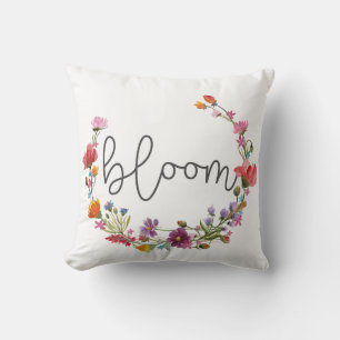 Almofada Bolinho de flor floral de cor Bloom Inspirational