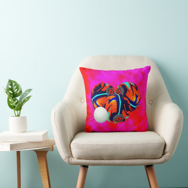 Almofada Bolinhos De Camarão Vermelho E Azul, Cushion (Cadeira)