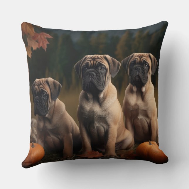 Almofada Bolmastiff Puppy Autumn Delight Pumpkin (Verso)