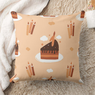 Almofada Bolo de Aniversário Caprichoso e Velas Padrão Perf