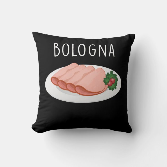 Almofada Bolonha Sausage Foodie Baloney Mortadella Lover (Frente)