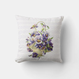 Almofada Bolsa de Pansy Roxo no Lace de Eyelet