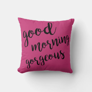 Almofada Bom dia belo Travesseiro decorativo rosa rosa