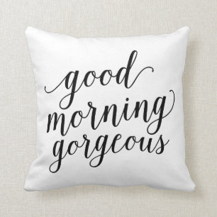 Almofada Bom dia, maravilhoso   TRAVESSEIRO DECORATIVO