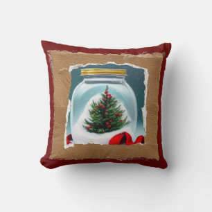 Almofada Bom Natal em uma decoração de colagem