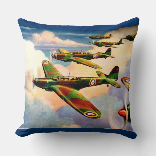 Almofada Bombardeiro médio britânico Fairey Junior, de 1939 (Frente)