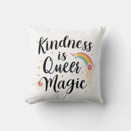 Almofada Bondade É Magia Queer Arco-Íris Citação LGBTQ+