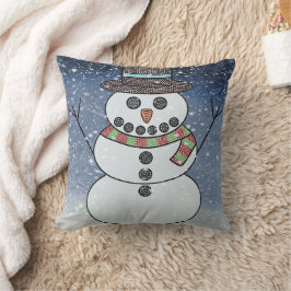 Almofada Boneco de Neve c/ Fundo (único) - Travesseiro