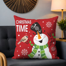Boneco de Neve Caprichoso Natal Vermelho Verde Fes