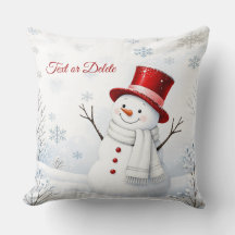 Boneco de Neve de Chapéu Vermelho de Natal