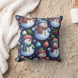 Almofada Boneco de Neve Festivo Aconchegante