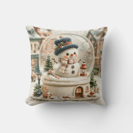 Almofada Boneco de Neve Fofo em Globo de Neve