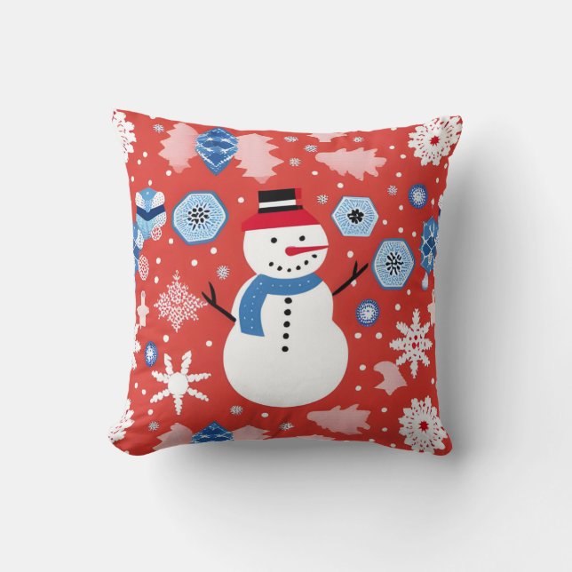 Almofada Boneco de Neve Relaxando (Frente)