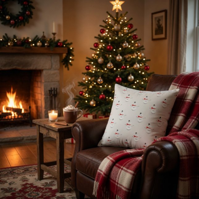 Almofada Bonecos de Neve Botão Fofo Cinza (Criador carregado)