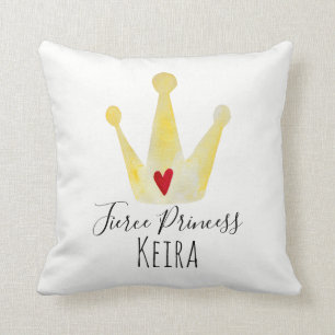 Almofada Bonita Aquarela, Garota de Bebê, Princesa com Nom