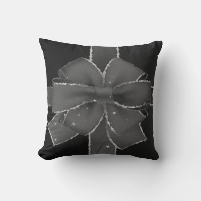 Almofada Bonita Cinza de Natal para design de Natal (Frente)