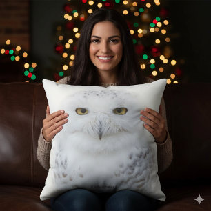 Almofada Bonita, Dreamy e Serene Snowy Owl