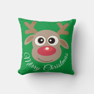 Almofada Bonita Reindeer Cartoon Verde Novidade de Natal
