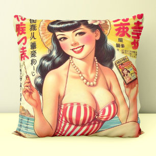Almofada Bonita Vintage Japonesa