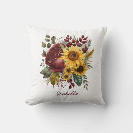 Almofada Bonito Aquarela Cólvora Sunflower Floral