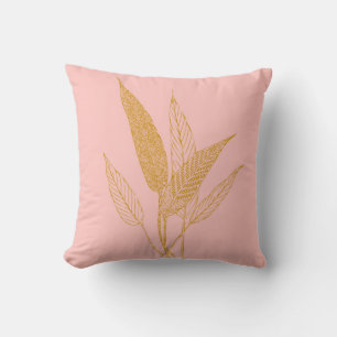 Almofada Bonito cor-de-rosa e Dourada deixa desenho