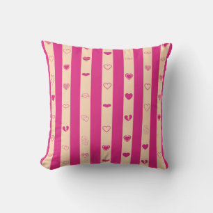 Almofada Bonito Coração Moderno Cinza Rosa Quente