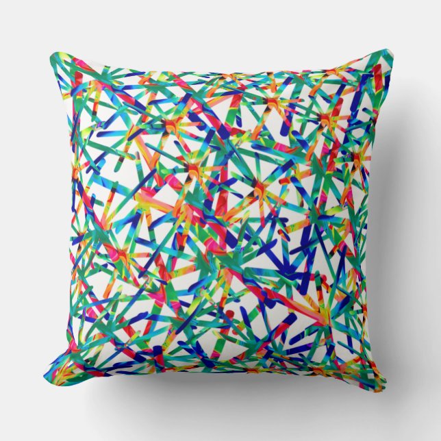 Almofada Bonito cores Legal Design de padrão geométrico (Frente)
