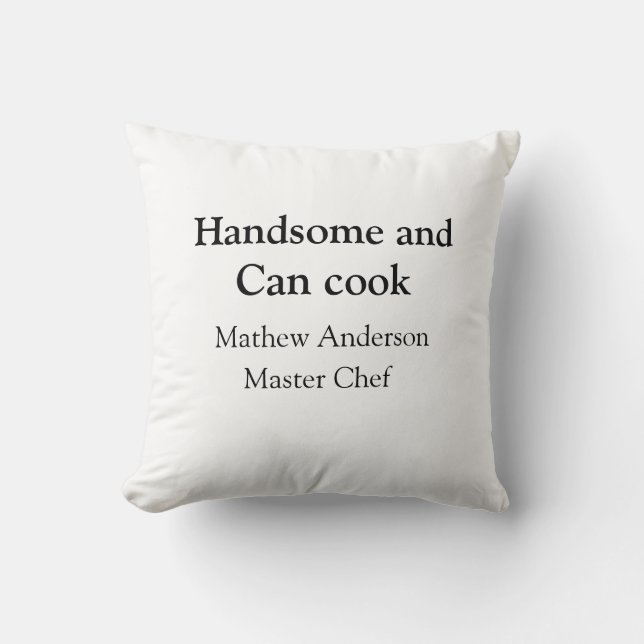 Almofada Bonito e pode cozinhar adicionar nome master chef  (Frente)