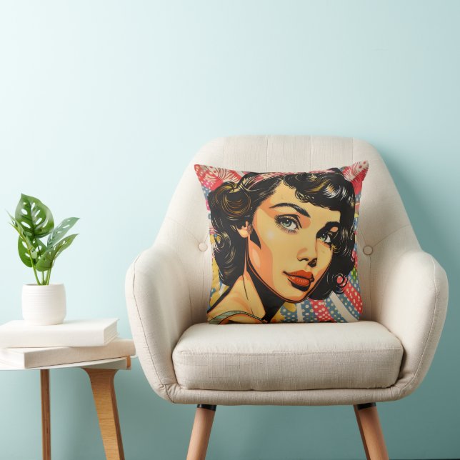 Almofada Bonito Girl Pop Art (Cadeira)